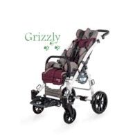 Grizzly burgundy special needs stroller